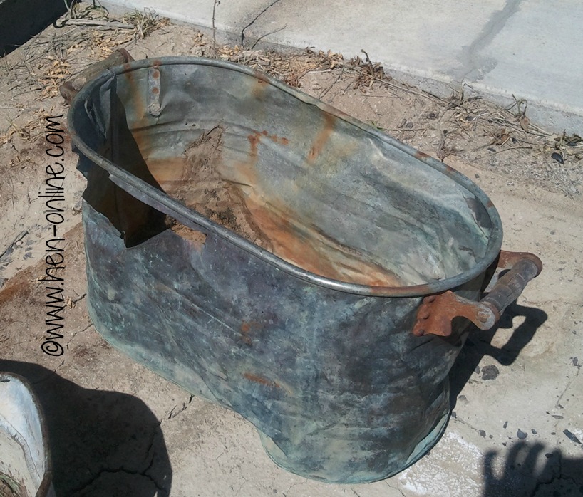 Vintage copper wash tub